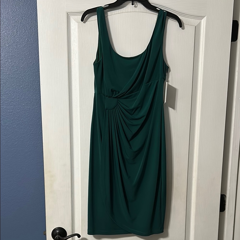 Connected Apparel Teal Sleeveless Midi Dress